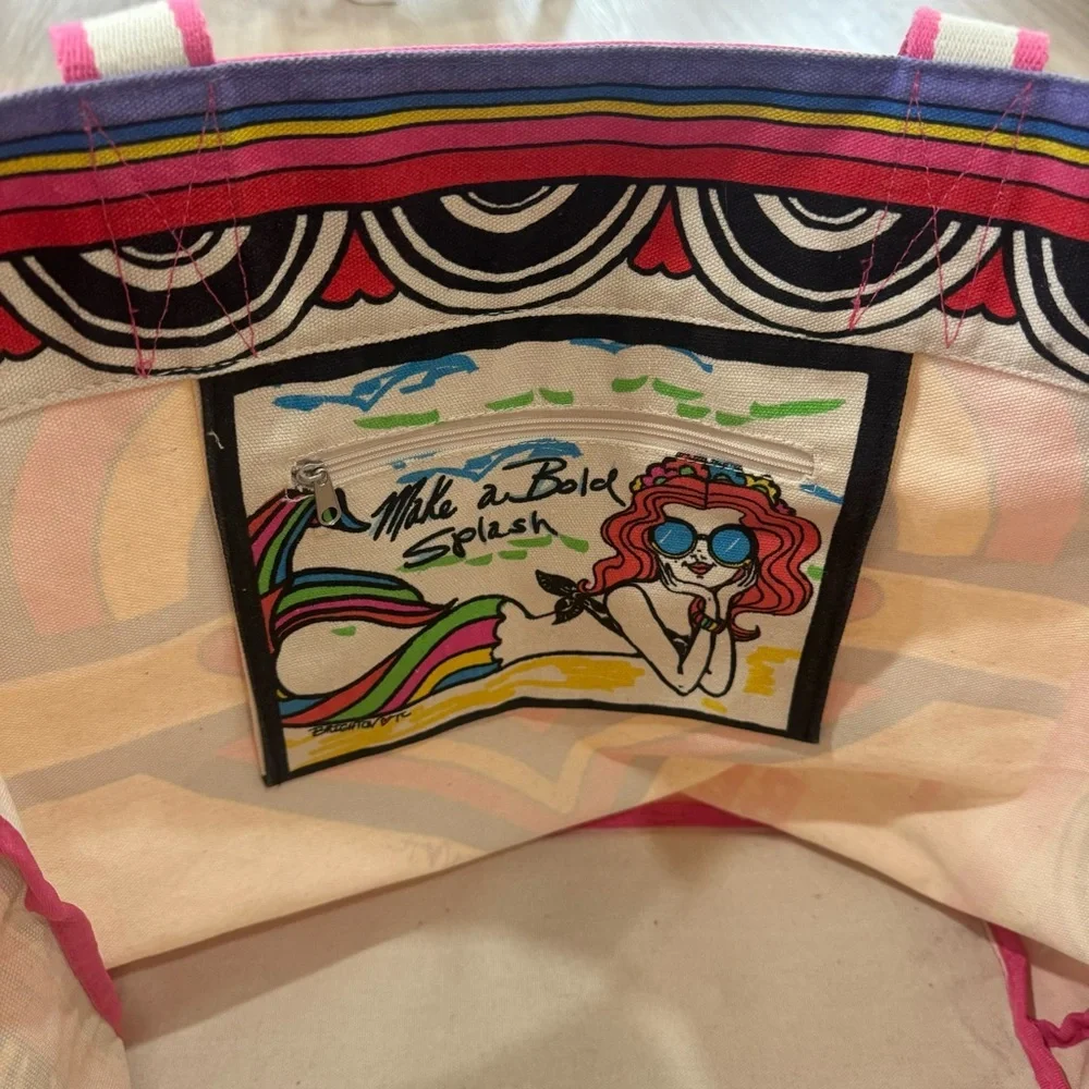 Brighton rainbow canvas heart tote - Picture 6 of 8